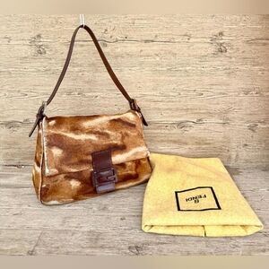 Authentic Fendi Baguette Ponyhair Shoulder Bag